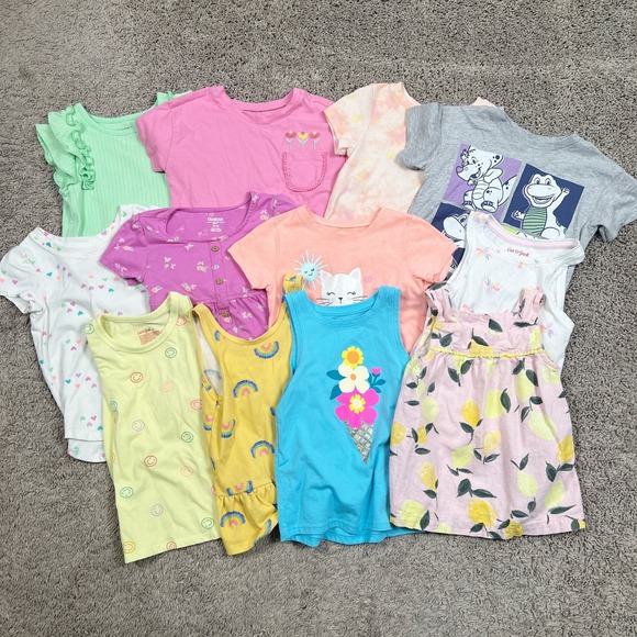 Toddler Lot of 12 Piece Tees and Tank Tops Sz 3T - Picture 1 of 4